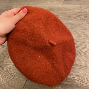 Burnt Orange Felt Beret